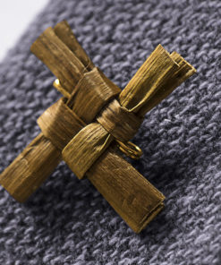 Handwoven Saint Brigid's Cross Brooch