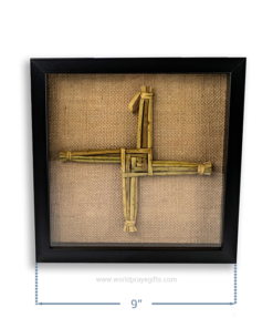 Black Framed Saint Brigid's Cross - Dimensions