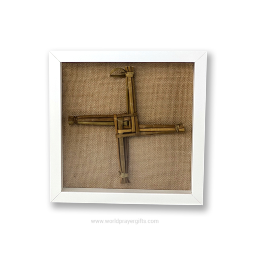 White Framed Saint Brigid's Cross