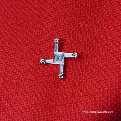 Saint Brigid's Cross Pin | Lapel Pin | Silver Finish