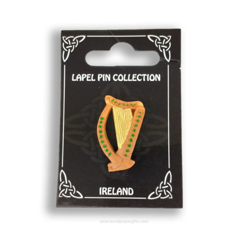 Irish Harp Pin | Unique Irish Gift | World Prayer Gifts
